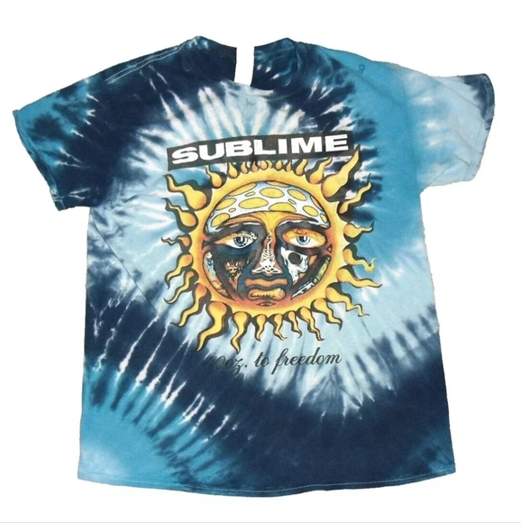 Sublime Blue Tie Dye Mens T-shirt sz. Medium Music Rock - Picture 1 of 7